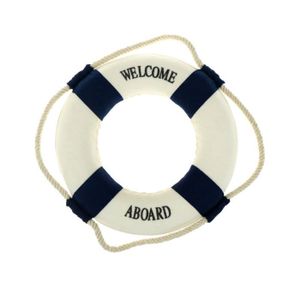 Bienvenue à bord marin vie bouée anneau Bateau mur pendaison décoration X_8 