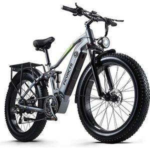 VÉLO ASSISTANCE ÉLEC FICYACTO 26 pouces vélo électrique RX80 4.0 gros pneu 1000W 48V17.5Ah batterie au lithium visite guidée en vélo électrique de ville