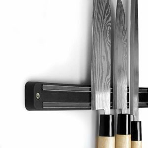 3x Bande aimantée en bambou 30 cm cuisine bar couverts couteau