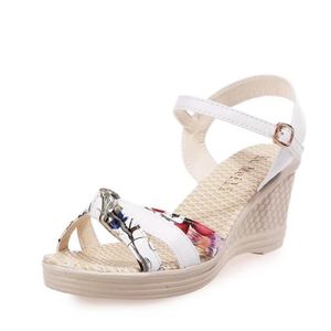 chaussure femme compensee blanche