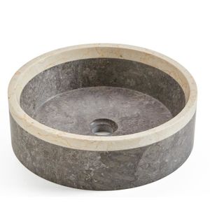 LAVABO - VASQUE Vasque à poser - lavabo en marbre coloris gris - b