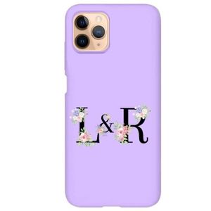 COQUE - BUMPER Coque violet Iphone 11 avec vos initiales personna