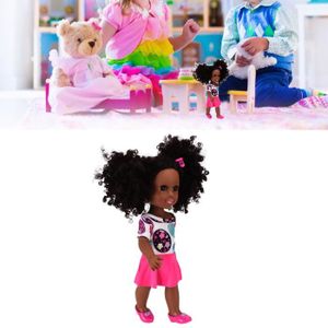 POUPÉE ZERONE poupée de peau noire Poupée Noire, Jouet de Poupée de Fille Africaine Américaine d'élever Enfant Mignon pour jouets poupee