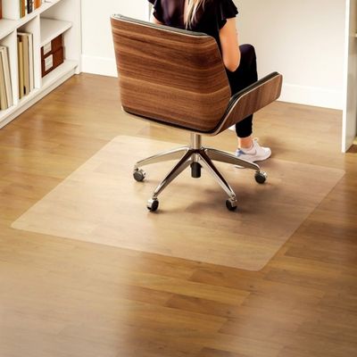Tapis De Protection Transparent Pour Chaise De Bureau - 1 Mm D'épaisseur - Protège Les Sols Durs Des Rayures (Format 50x130 Cm)
