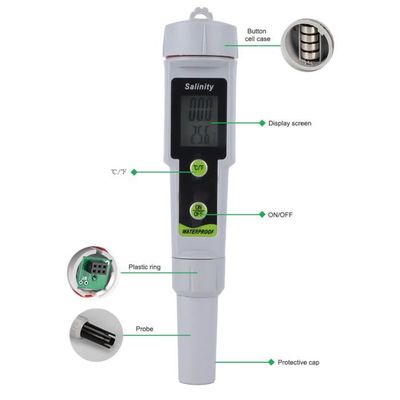 Testeur De Salinité Numérique Bluetooth Pour Eau De Mer - Compteur à Sel Intelligent Avec Écran Digital