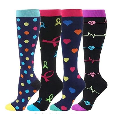 Chaussettes De Compression Running Homme Femme - Chaussettes Randonnée Sport 8-15 MmHg, Respirantes Et Anti-Ampoules