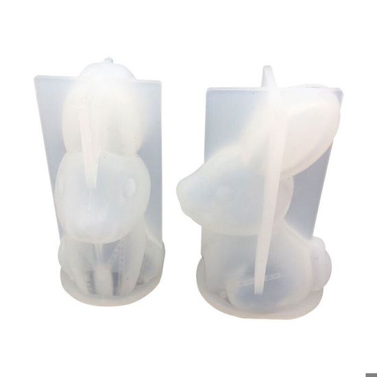 Moule En Silicone 3D Lapin De Pâques - Pour Bougies Ou Résine - Décoration Maison Et Artisanat