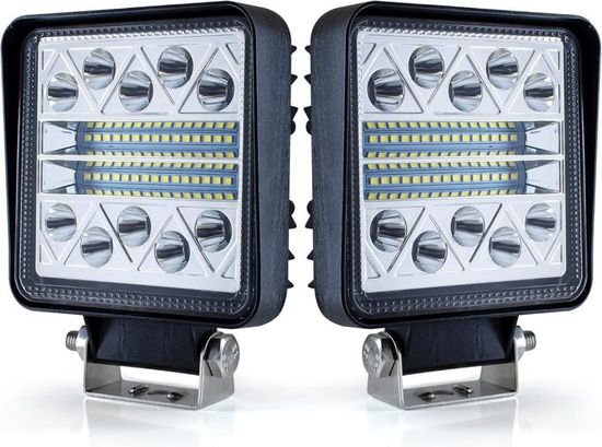 ANTOM Lot De Phares LED 48W 4800LM - Feux De Travail 12-24V Étanche IP68 Pour Voiture, Tracteur, Bateau, Camion