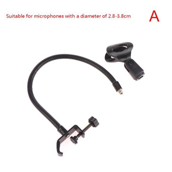 Support Pour Médiators De Guitare - Pince Caoutchouc Noir Avec 5 Pics, Fixation Facile Sur Support Micro