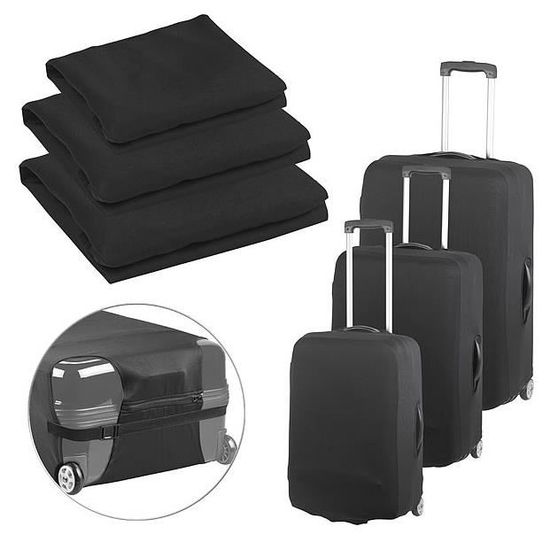 Housse De Valise Élastique Unisexe Rayures Arc-en-Ciel à Pois Noirs Et Blancs (45,7 à 53,3 Cm) - Taille S, Blanc