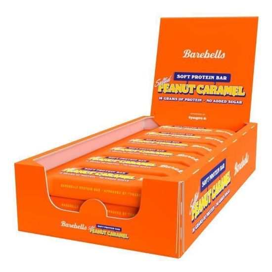 Barres protéinées Barebells Soft Bars Salted Peanut Caramel Boite de