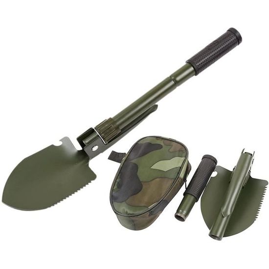 US Trifold Shovel pelle pliante militaire noire bushcraft Mil