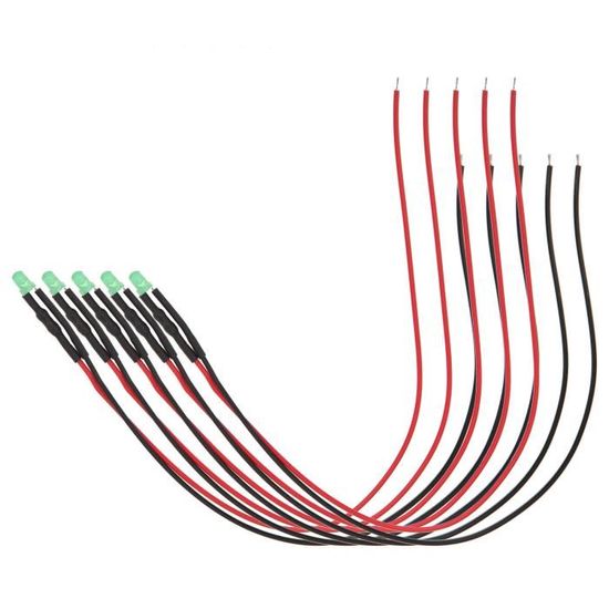 Lot De 10 LEDs CMS 605 Blanc Ton Chaud/rouge Câblées Avec Fils émaillés - Foto 7