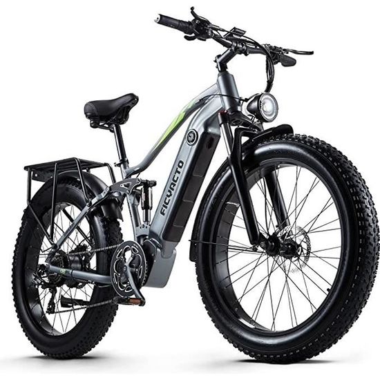 FICYACTO 26 pouces vélo électrique RX80 4.0 gros pneu 1000W 48V17.5Ah batterie au lithium visite guidée en vélo électrique de ville