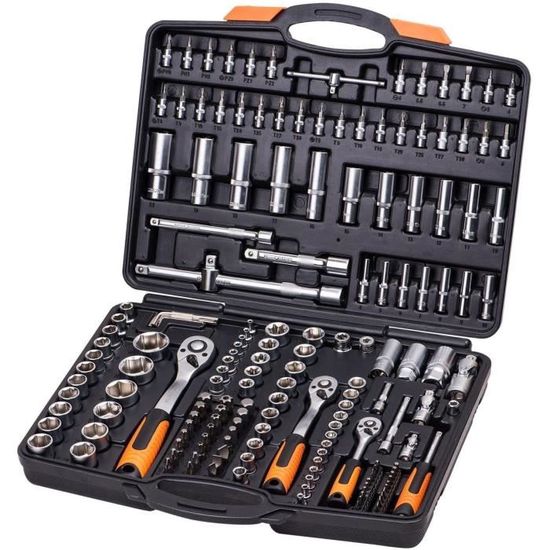 Coffret à douilles 46 pièces CRV 1/4 Chrome vanadium VITO