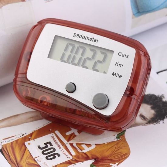 Podomètre De Marche Précis Avec Clip – Compteur Pas, Distance, Calories, Grand Écran LCD (Piles Non Incluses, Version Anglaise)