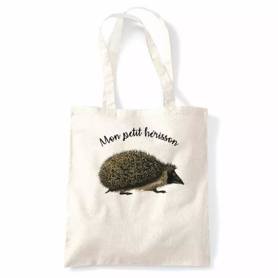 Sacs Fourre-tout En Toile Motif Hérisson, Sacs D'épicerie