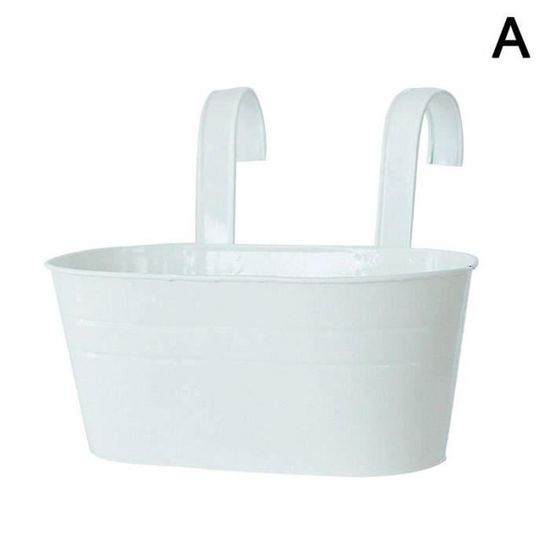 Ensemble de pots de fleurs suspendus avec plateau amovible, en plastique auto-absorbant et