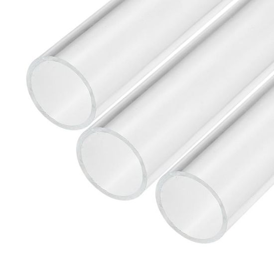Tubes Acrylique Transparents Sourcing Map - 6mm Intérieur/10mm Extérieur, 25cm, Lot De 4 Pour DIY