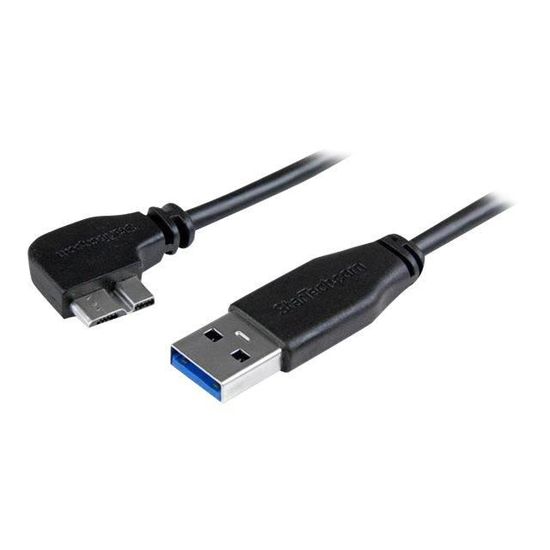STARTECH Câble Micro USB 3.0 slim - USB-A vers Micro-B à angle Gauche - M/M - 2 m