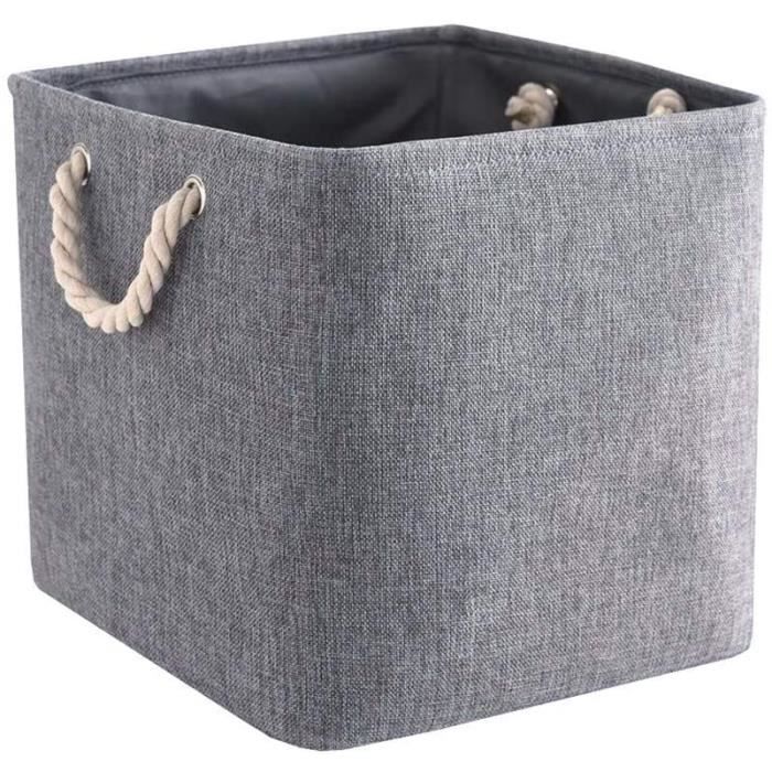 NORCKS Cube de Rangement Tissu, Panier Cube de Rangement, Boite de Rangement Pliable pour Jouets, Vêtement (Lot de 1, Gris )