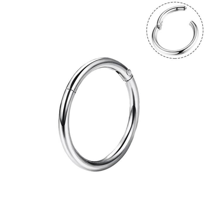 OUFER Piercing d'oreille Tragus Daith Anneau de Nez Hoop Septum Helix Cartilage en Acier Inoxydable 316L de Segment Articulé 16G/1.2