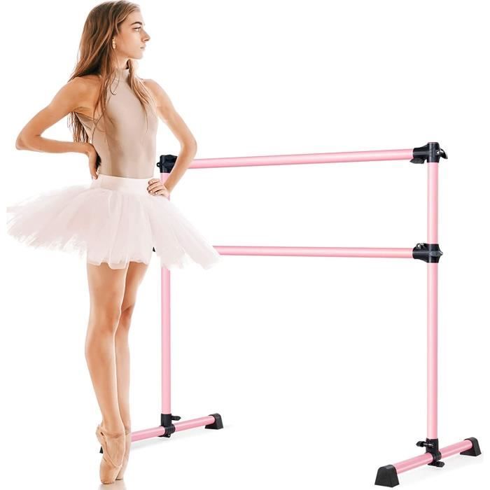 Double Barre de Danse Classique,Barre Inférieure Hauteur Réglable 7-112 CM et Amovible,pour Ballet,Gymnastique,Streching