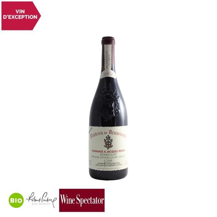 Châteauneuf-du-Pape Hommage à Jacques Perrin Rouge 2007 - Bio - 75cl - Château de Beaucastel - Vin AOC Rouge de la Vallée du Rhône