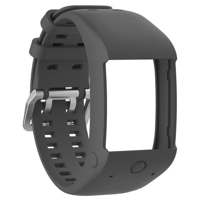 bracelet de montre vendu seul Bracelet de montre en caoutchouc de silicone souple pour montre de fitness Polar M600
