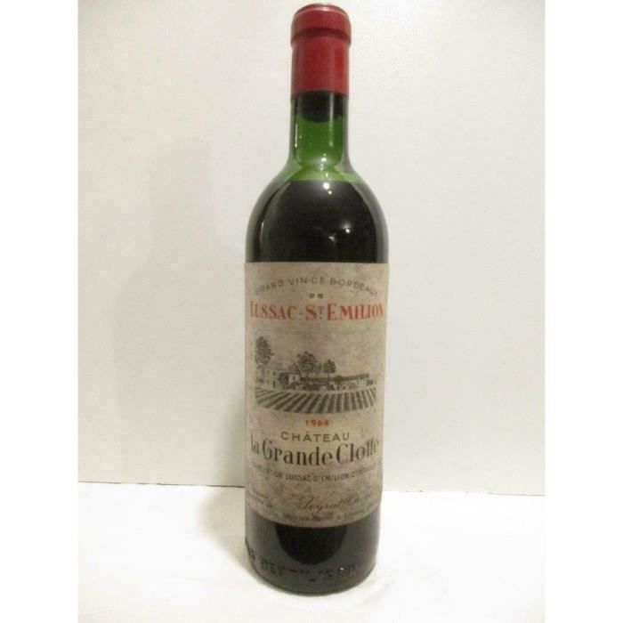 lussac saint-émilion château la grande clotte (capsule abîmée) rouge 1964 - bordeaux