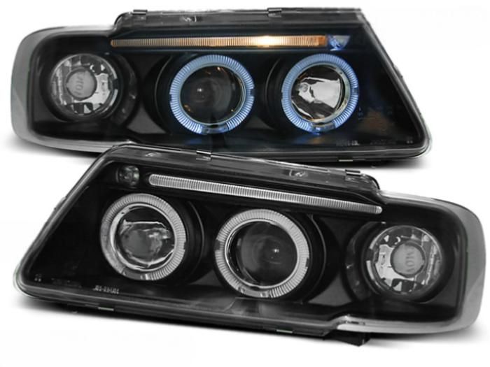 Paire de feux phares Audi A3 8L 96-00 angel eyes noir