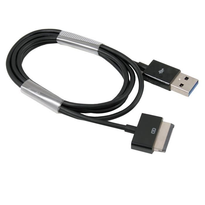 Cable de charge USB chargeur rapide pour Asus Eee Pad Transformer TF300T 1 mètre Couleur Noir -Marque YuanYuan