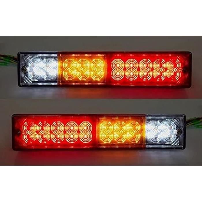 2x 12V 24V LED Feux Arrière 237 MM Pour Remorque Camion Bus Camionnette