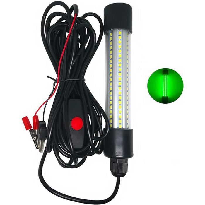 Youool Lampe de pêche Submersible à LED Lampe de Recherche de Poisson sous-Marine Lampe de Recherche dappât de pêche de Nuit, 12,572
