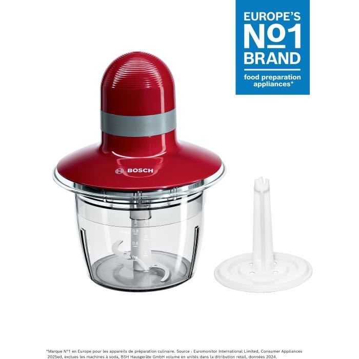 BOSCH MMR08R2 Mini hachoir - Rouge/Gris