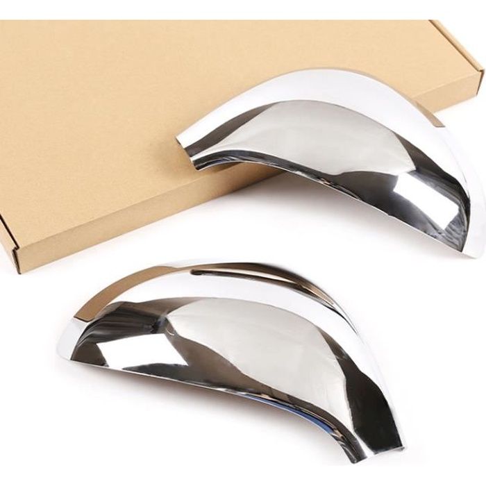 Couvercles de rétroviseur de porte pour Peugeot 207 2006-2014 Modification de voiture Silver Ensemble 2 pièces ABS brillant