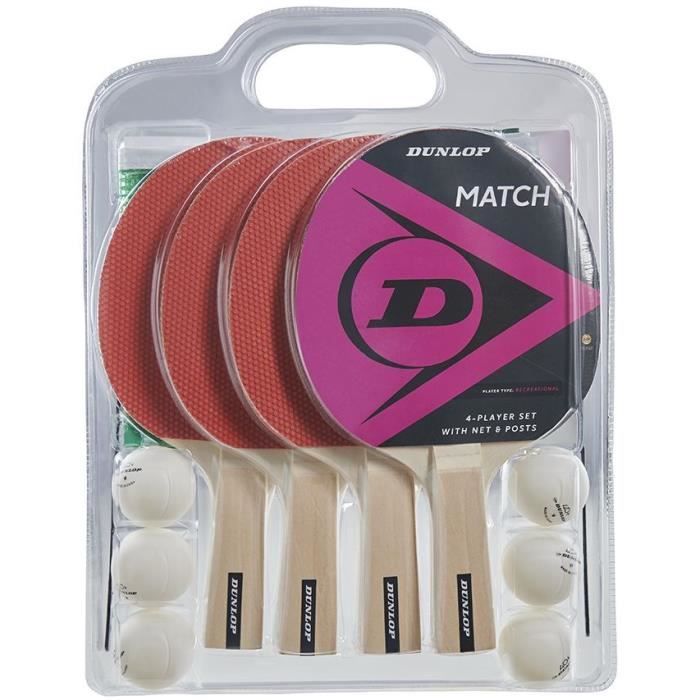 Kit de tennis de table - DUNLOP - MATCH 4 PLAYER SET
