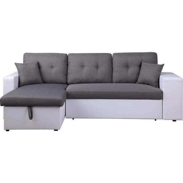 Canapé d'angle Rouge Simili Moderne Confort