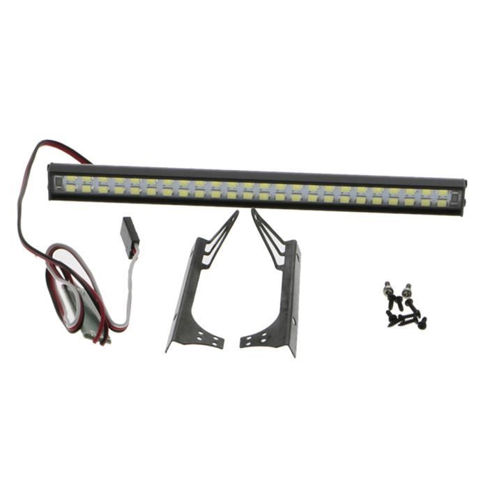 RC Light Bar, 48 LED Double Rows Patterns Lampe De Toit En Aluminium Pour 1/8 pour Jeep Wrangler JK