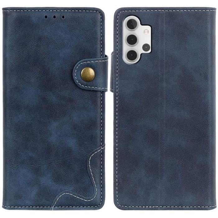 etui Galaxy A32, etuis en cuir de qualite superieure, fentes pour supports, housse de portefeuille pour cartes pliantes, etuis AK