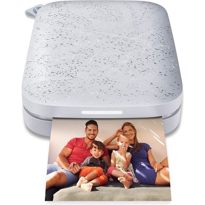 HP Sprocket Printer 200 - Imprimante instantanée 5 x 7,6 cm - 40sec - Impression sans bordure - Blanche