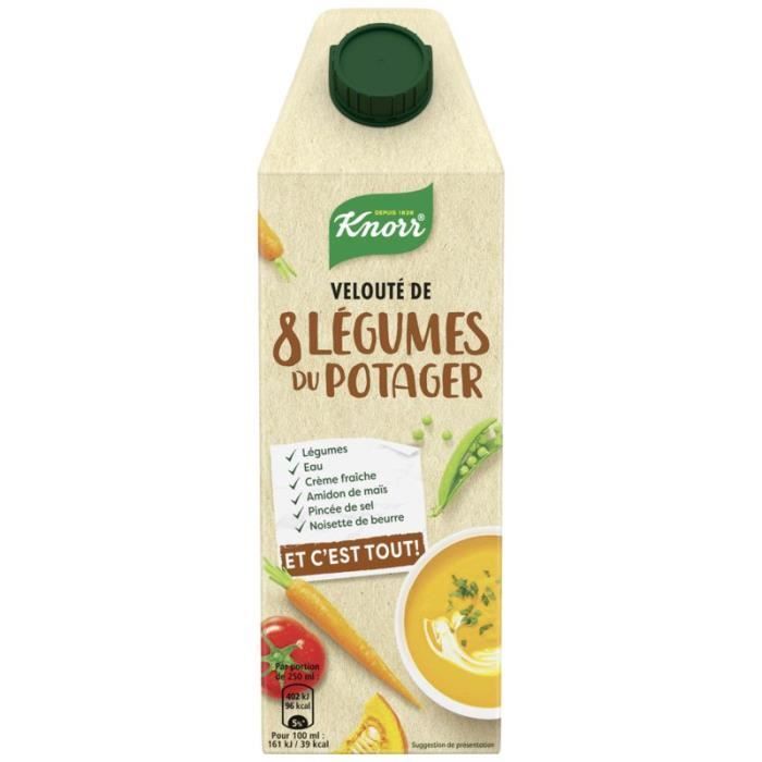 KNORR Velouté aux 8 légumes du potager la brique de 750g