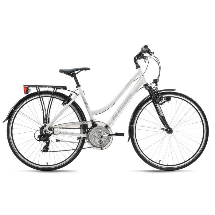 Vélo VTC 28'' - KS CYCLING - Canterbury - Femme - 21 Vitesses - Blanc - Taille de Cadre 48 cm