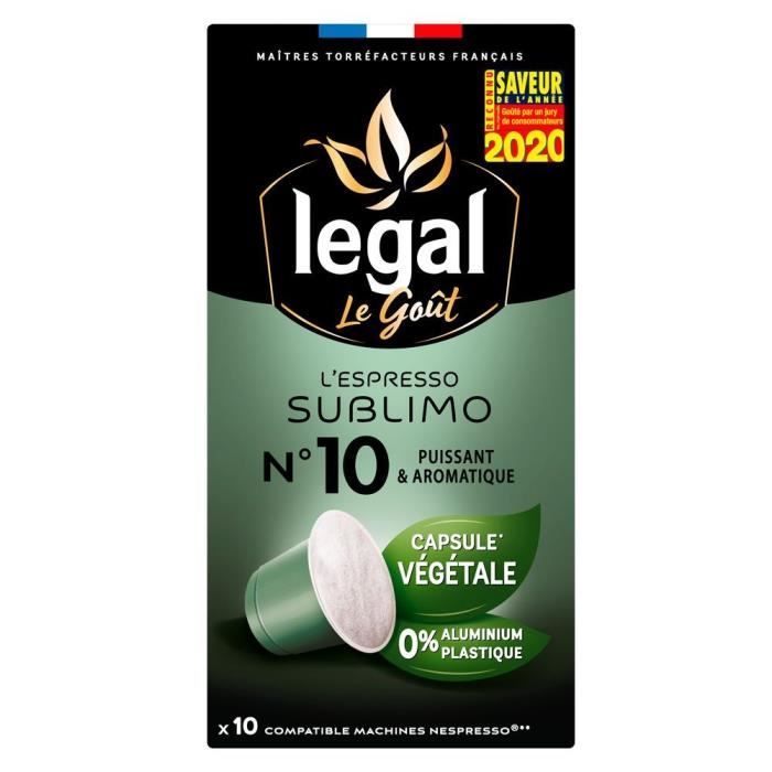 LEGAL Cafés l'Espresso Sublimo - 50 g - 10 Capsules