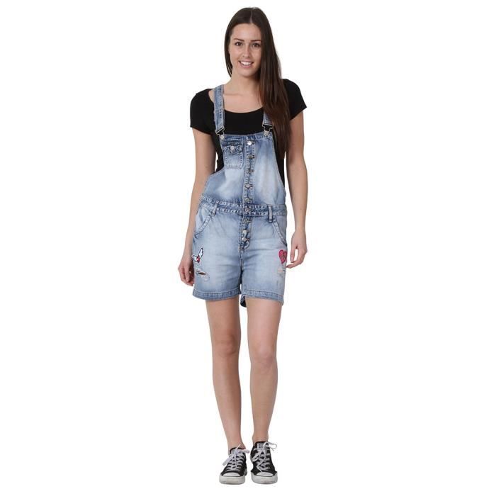 Salopette Short en jean denim shorts pour femme