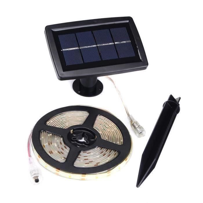 5M 150LED Bande Ruban Flexible Solaire Étanche 3528smd Pour Jardin Patio Pelouse Noël Mariage BLANC CHAUD