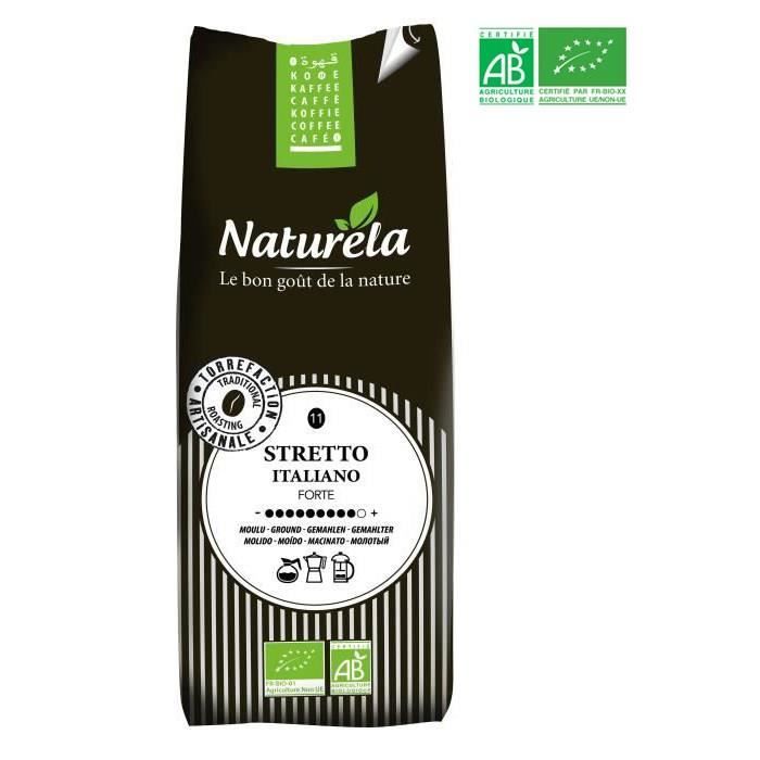 Naturela -250g- Café Sretto Italiano Moulu n° 11 Bio