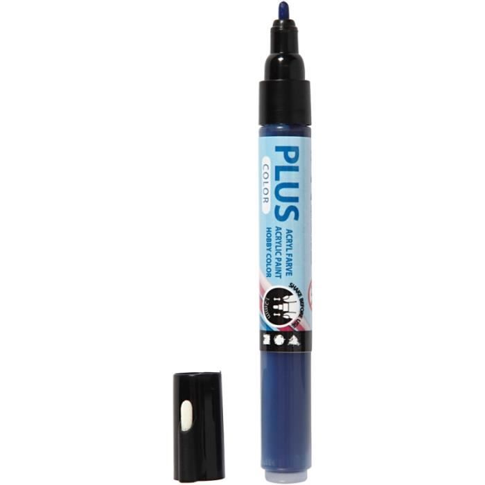 Feutres peinture acrylique Plus Color - Pointe 1-2 mm Bleu Marine