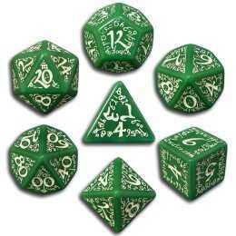 Set de Dés Elfiques Verts et Blancs