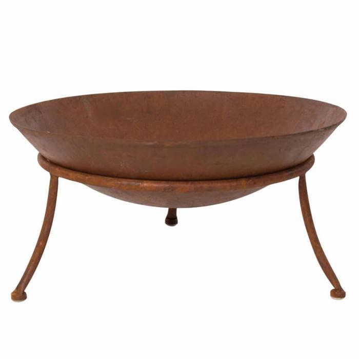 RED FIRE Brasero à bois Ø 47 cm Foyer Rouille Acier